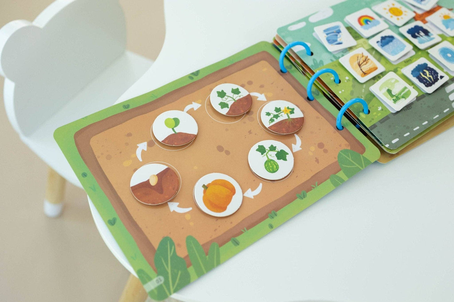 Farm Busy Book for Toddlers - Preassembled with Zipper Pouch - Velcro Matching Activity Book