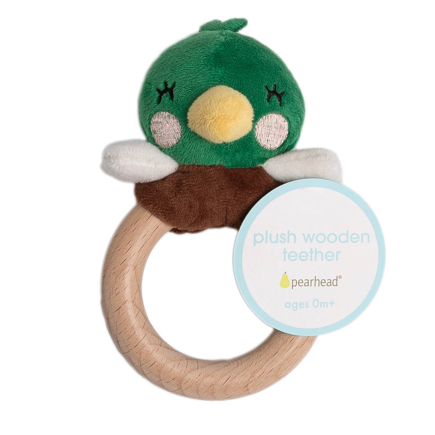 Mallard Plush Rattle & Wooden Teether