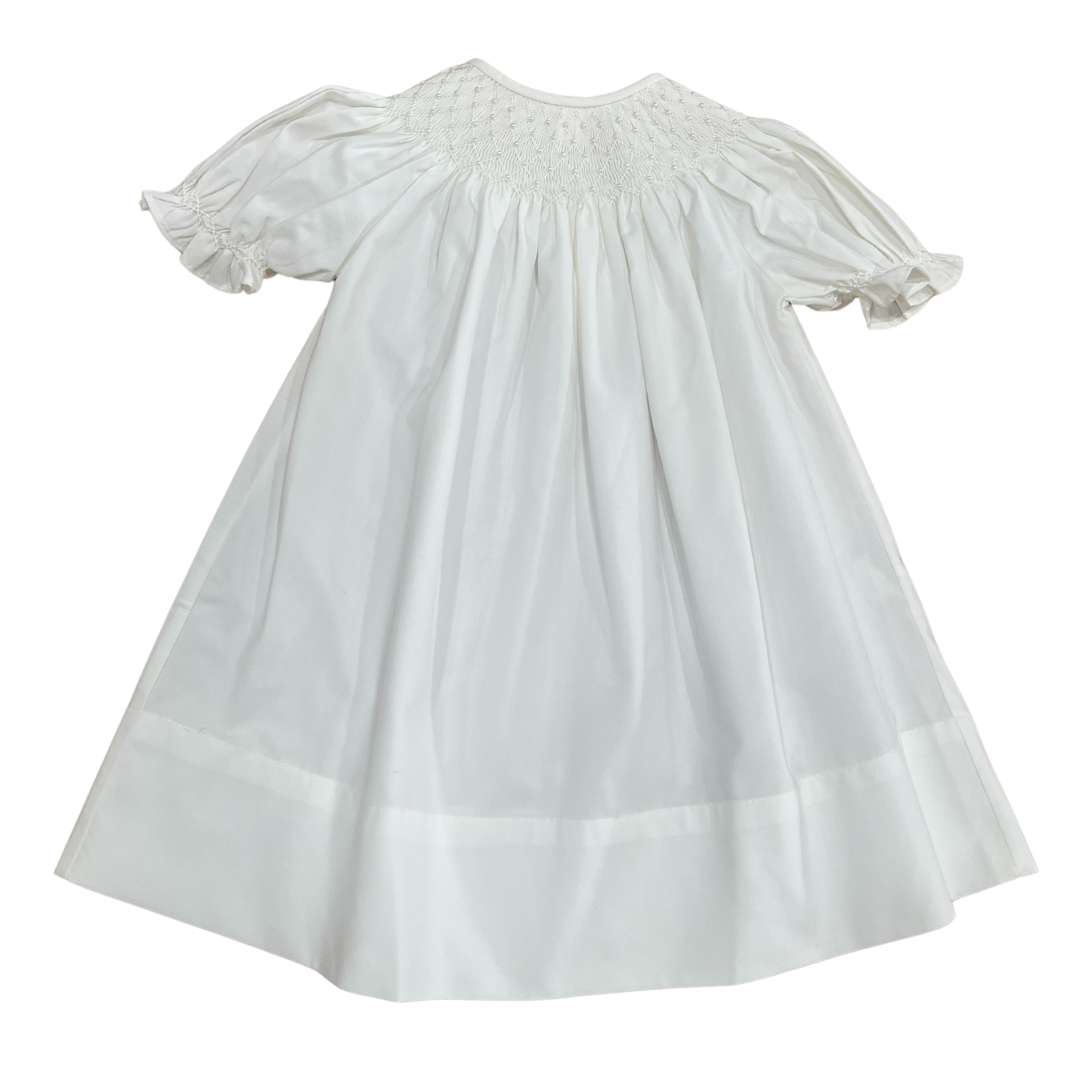 Catherine White Smocked Dress