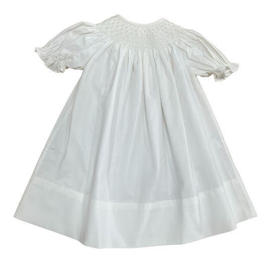 Catherine White Smocked Dress