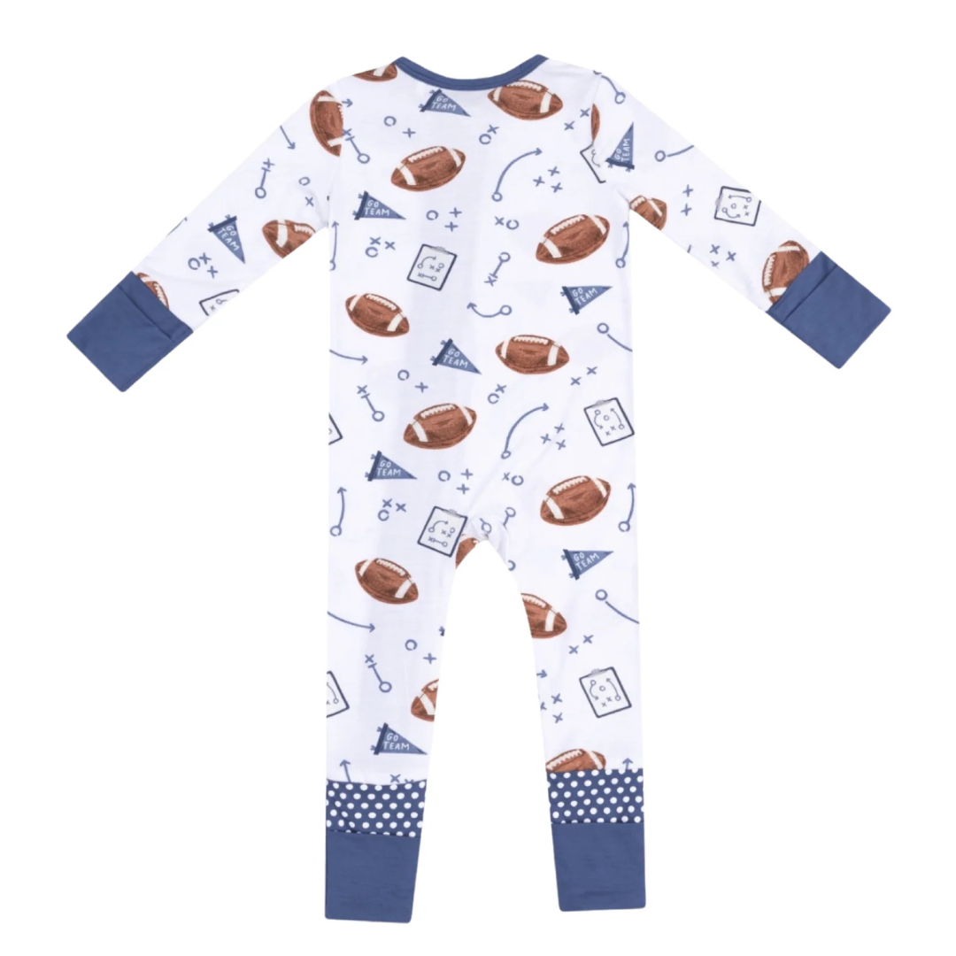 Navy Touchdown Time Convertible Romper