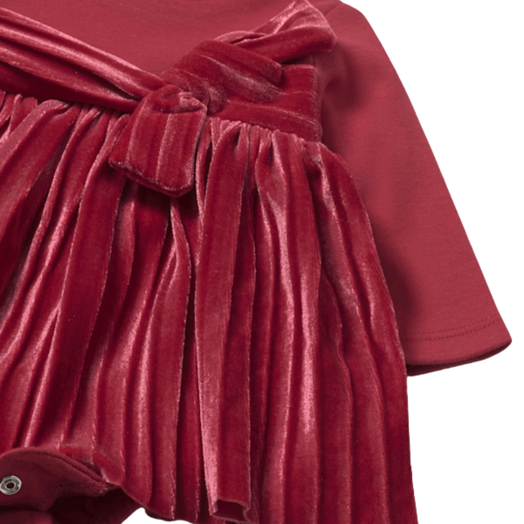 Cherry Velvet Bodysuit Dress