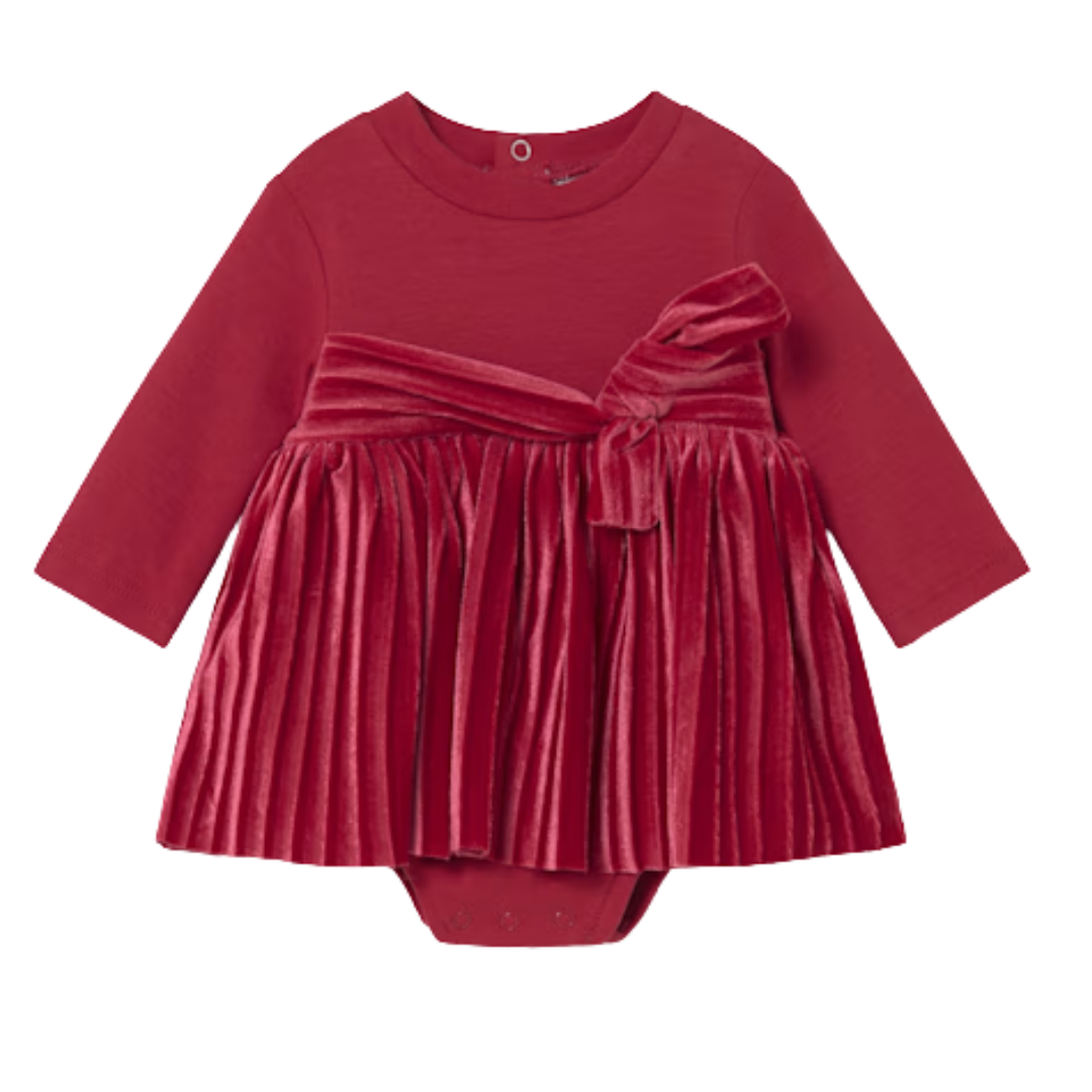 Cherry Velvet Bodysuit Dress