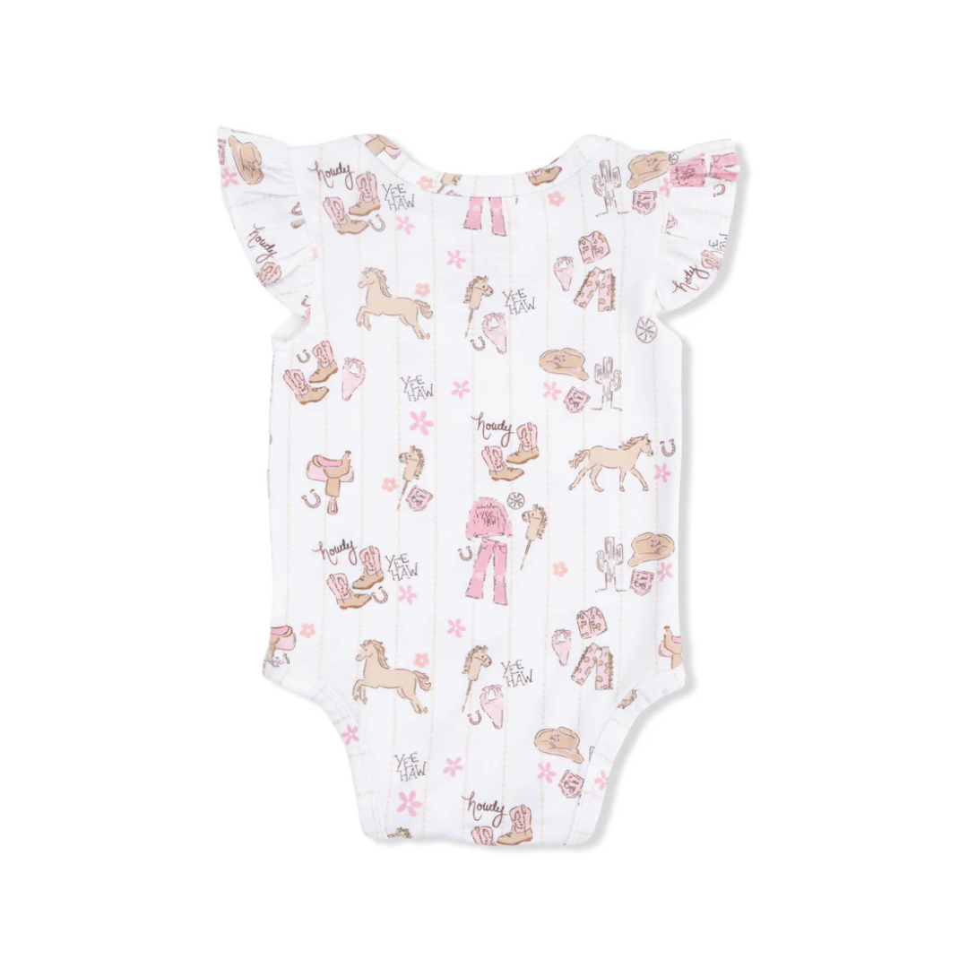 Cowgirl Nursery Ruffle Sleeve Bodysuit