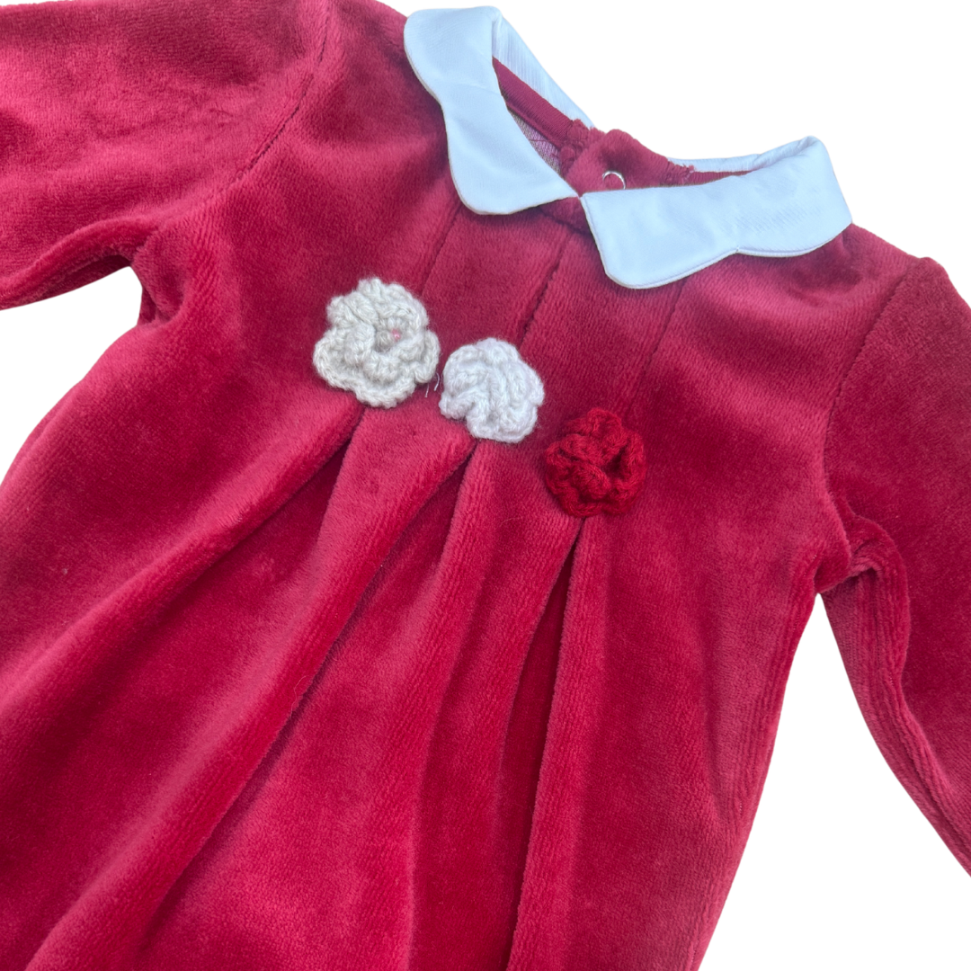 Ruby Garden Velvet Footie