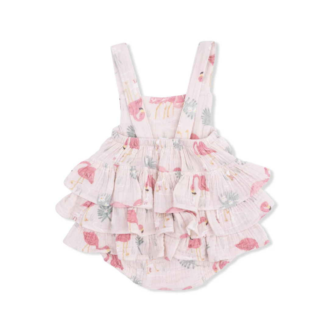 Flamingos Ruffle Sunsuit