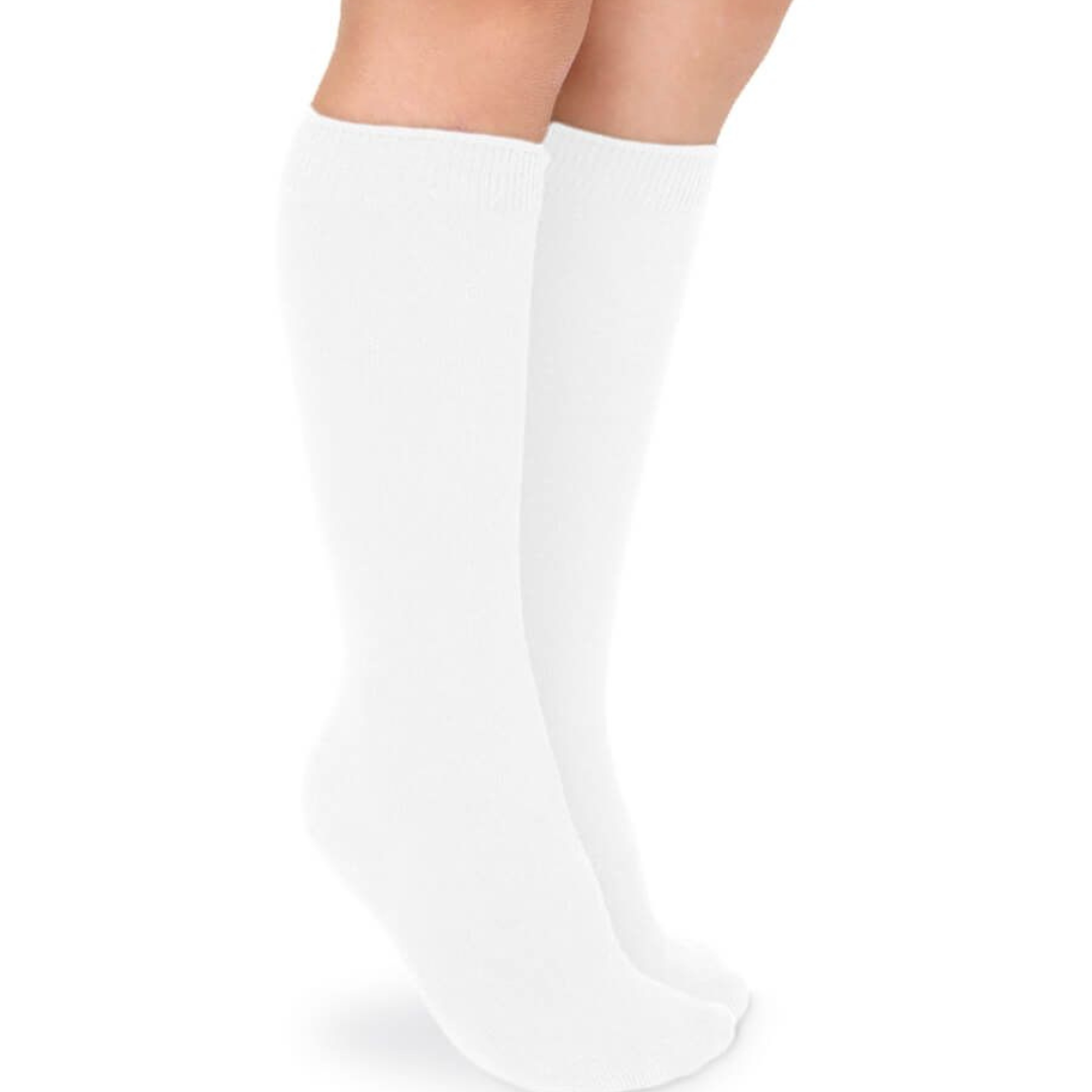Smooth Toe Cotton Knee High Socks (2 Pair)