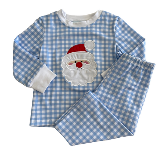 Blue Santa Pant Set Pajama