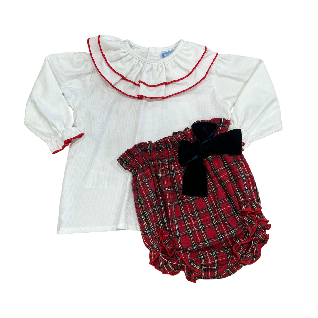 Tartan 3pc Ruffle Set