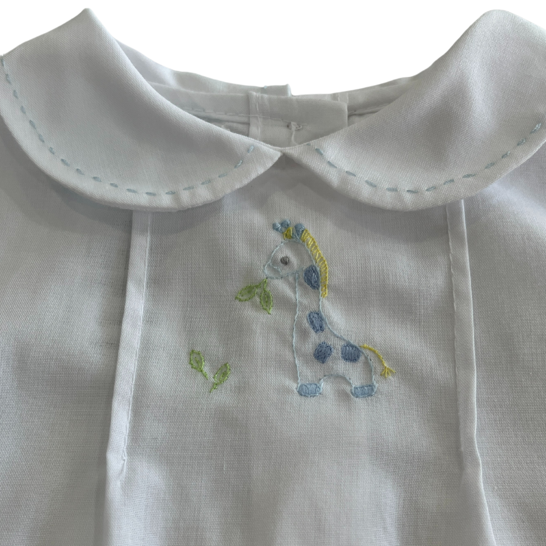 Embroidered Giraffe Diaper Set