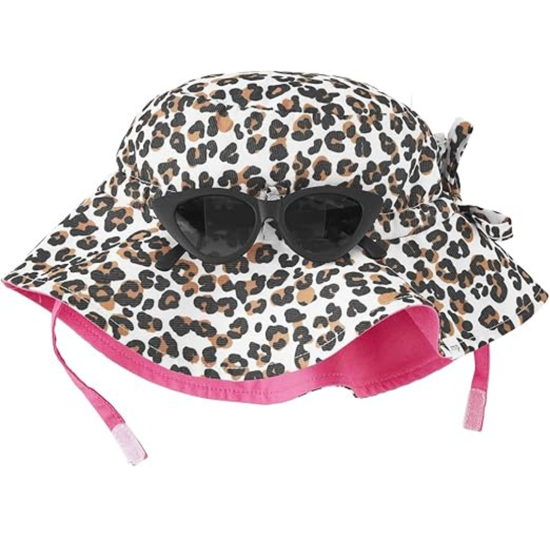 Girls Infant Sun Hat & Glasses Set