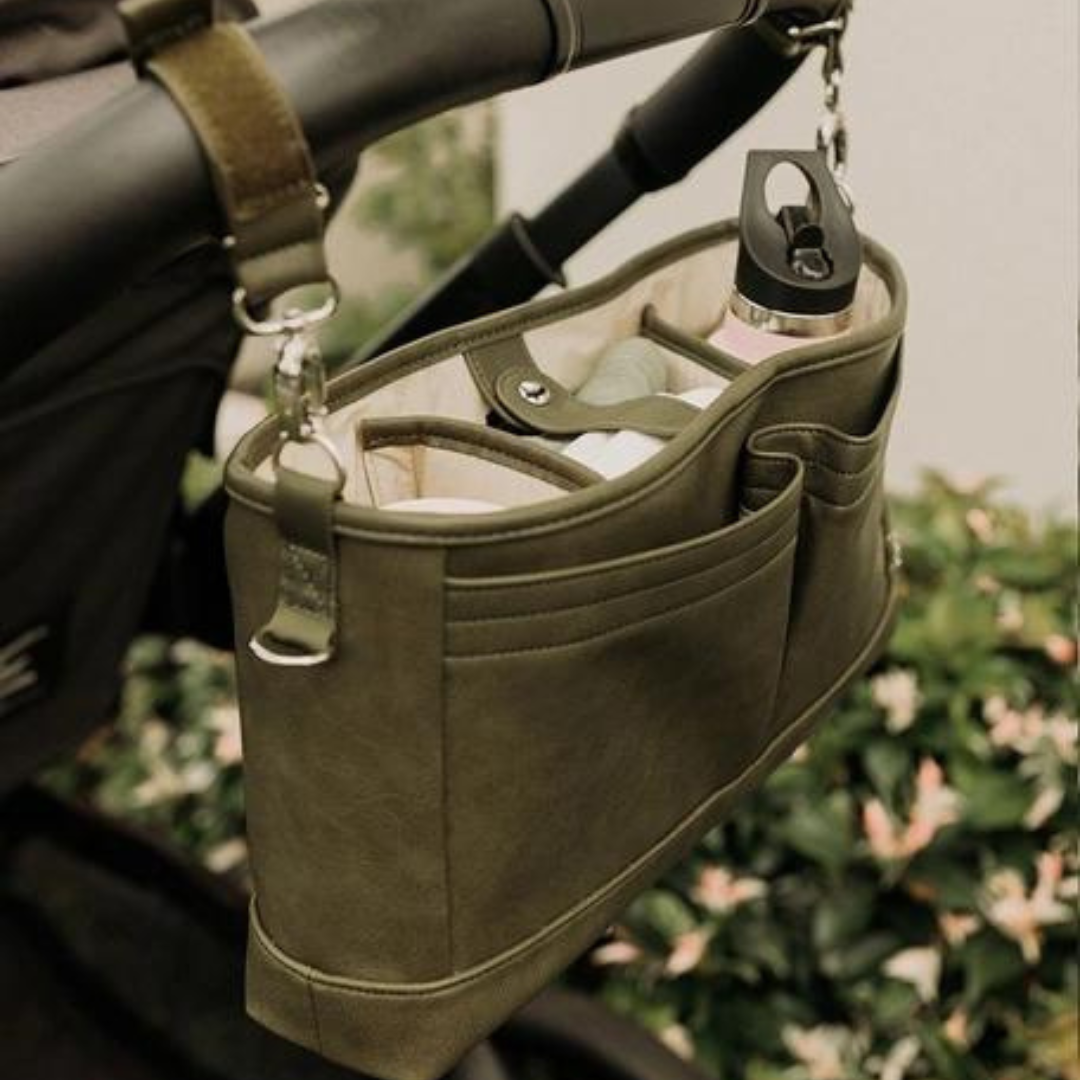 Faux Leather Stroller Organizer/Pram Caddy