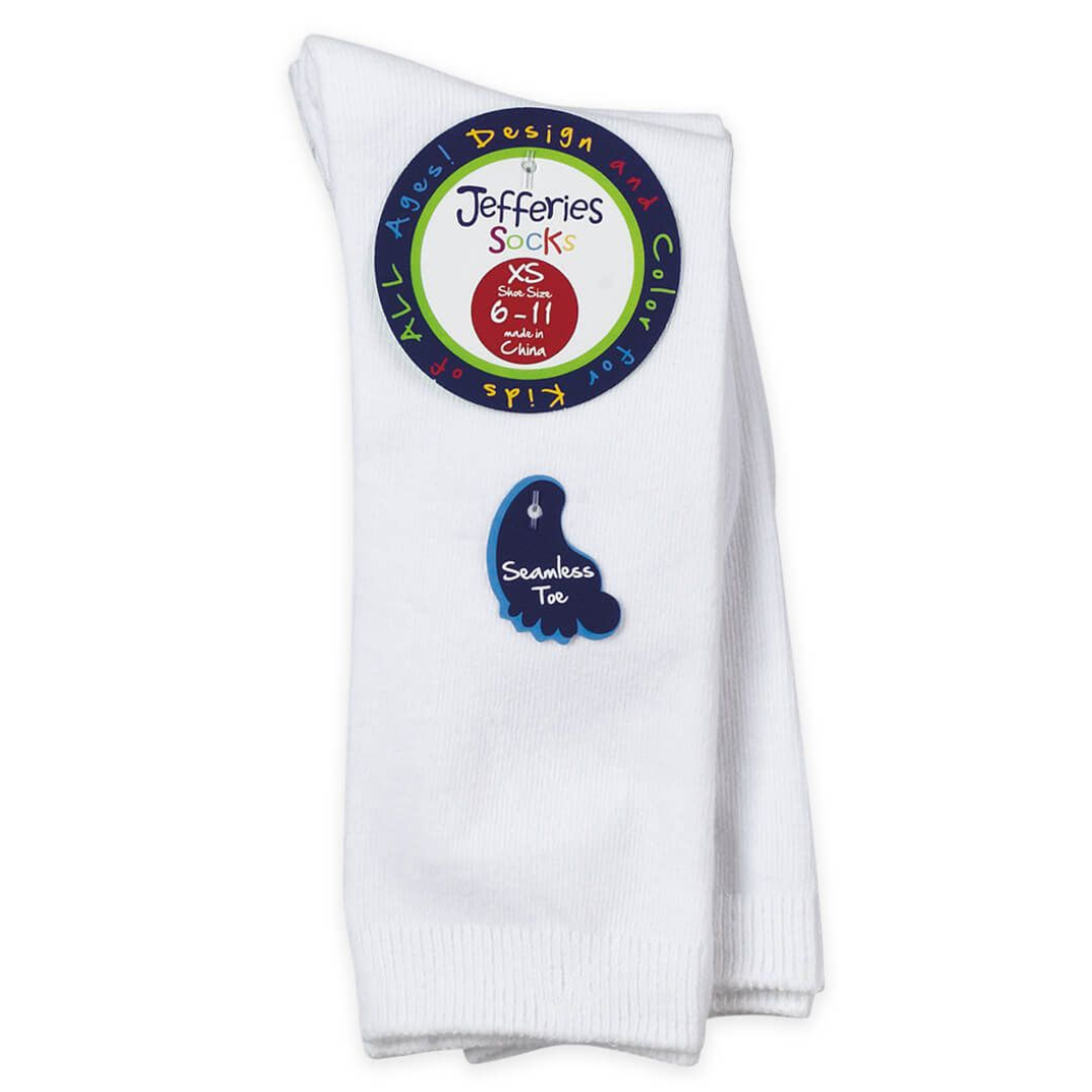 Smooth Toe Cotton Knee High Socks (2 Pair)