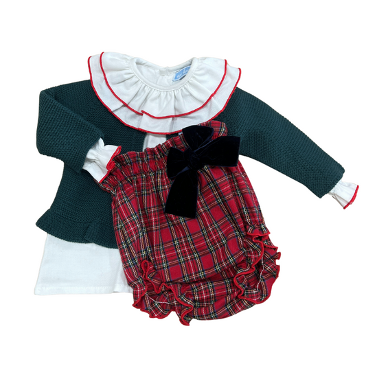 Tartan 3pc Ruffle Set