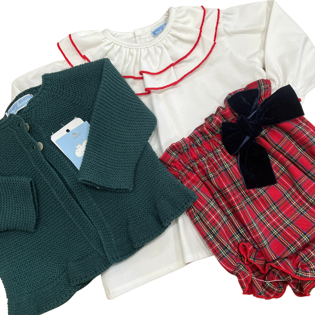 Tartan 3pc Ruffle Set
