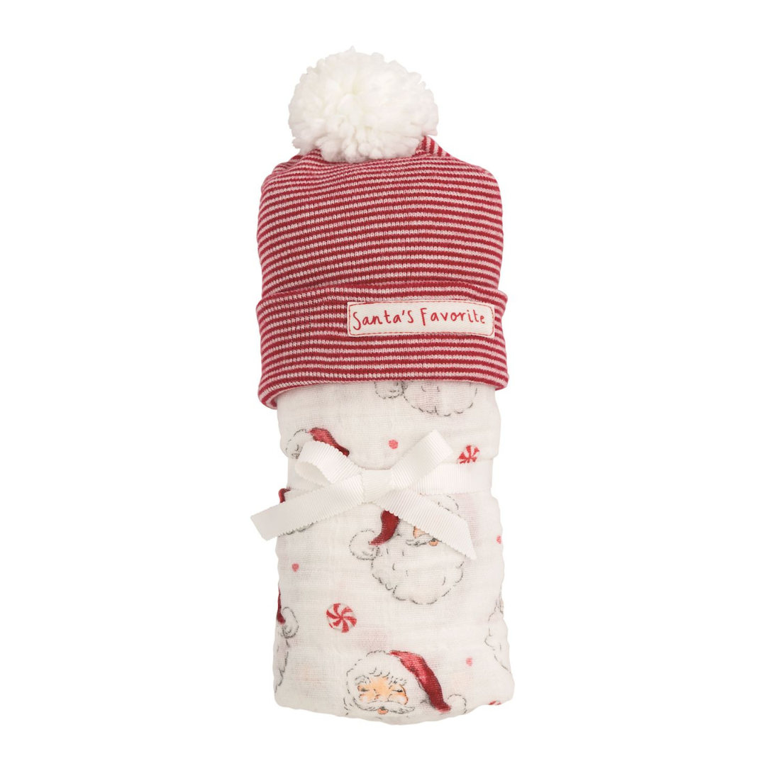 Santa Swaddle & Hat Set