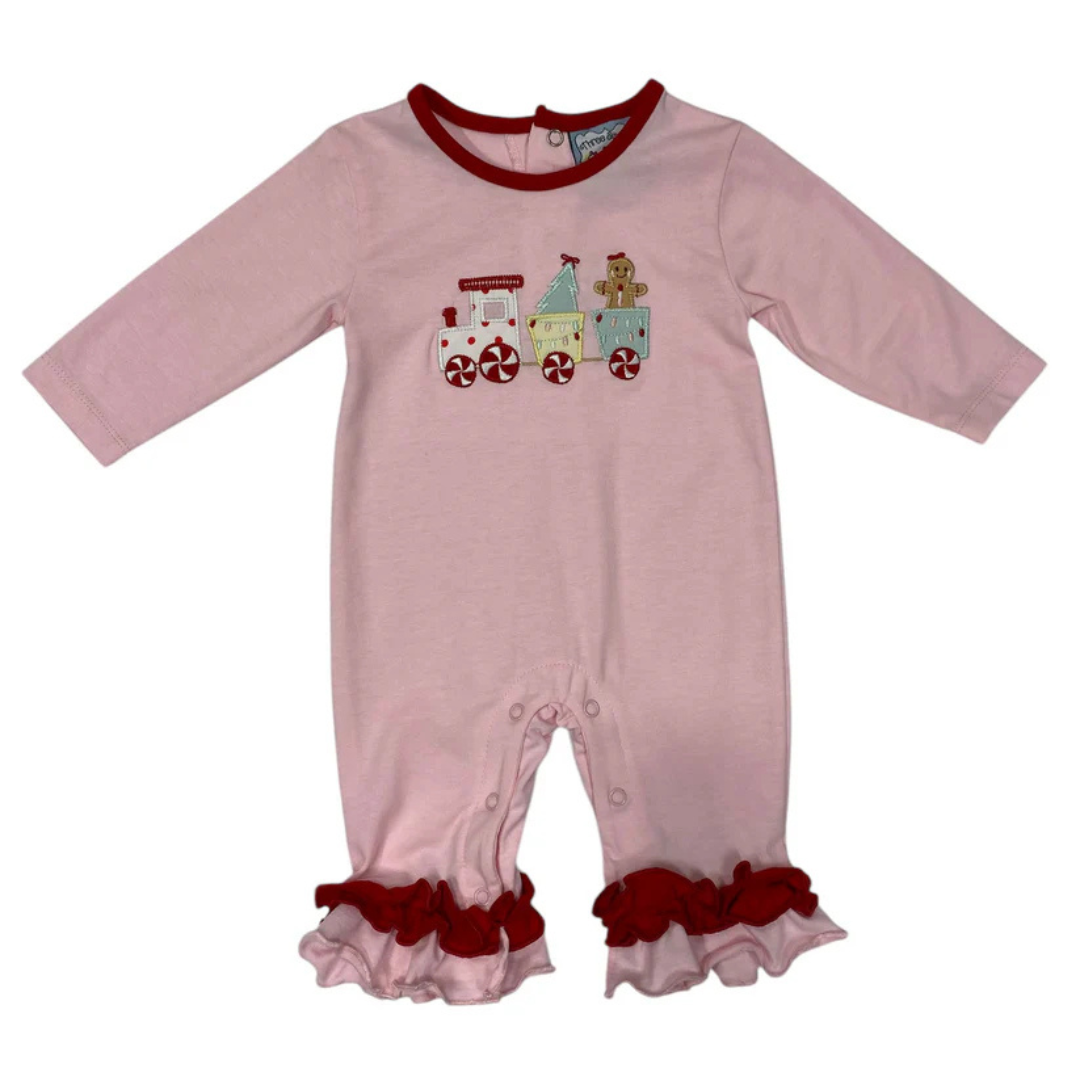 Christmas Train Girls Romper