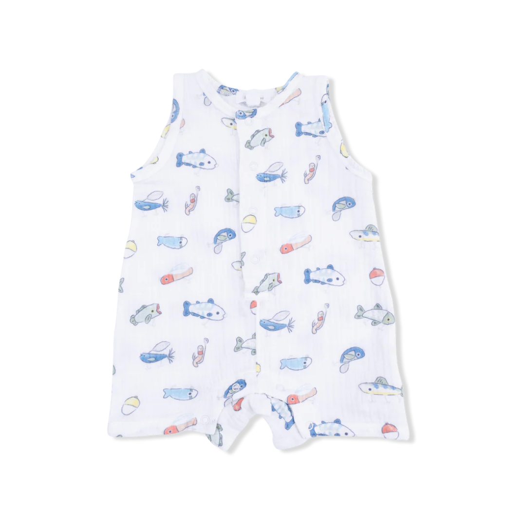 Fishing Lures Sleeveless Shortie Romper