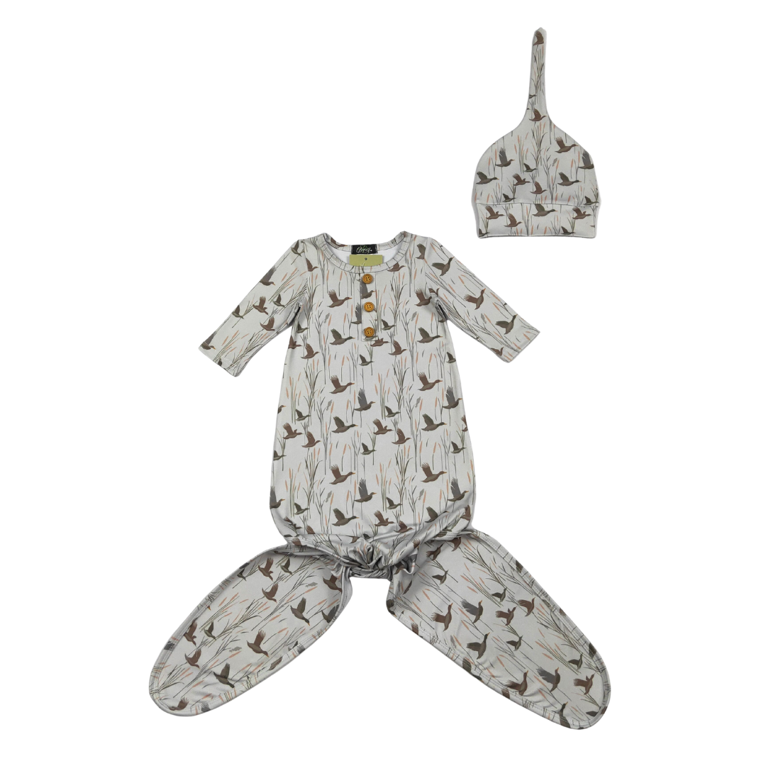 Duck Flight Baby Knotted Gown