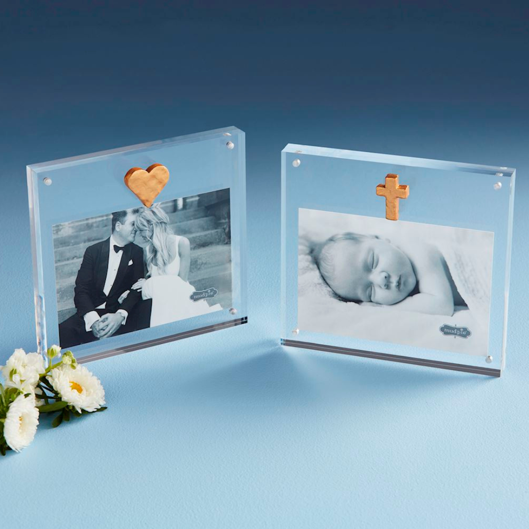 Acrylic Frame with Gold Heart