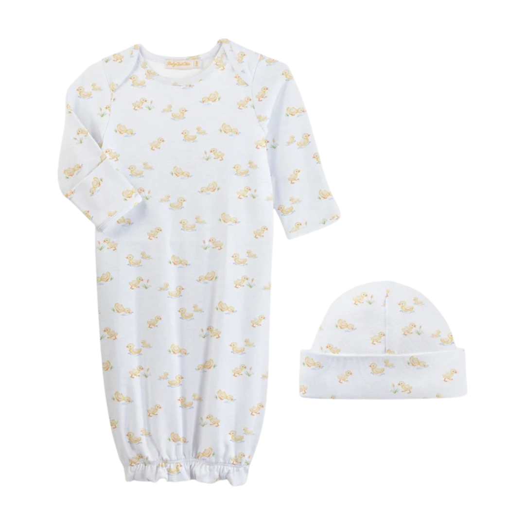 Tiny Baby Duckies Gown & Hat
