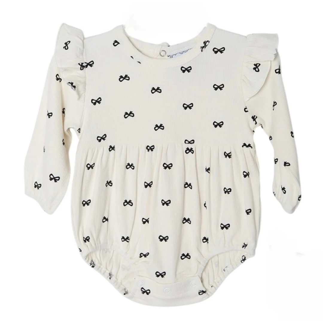 Ivory & Black Bows Bubble