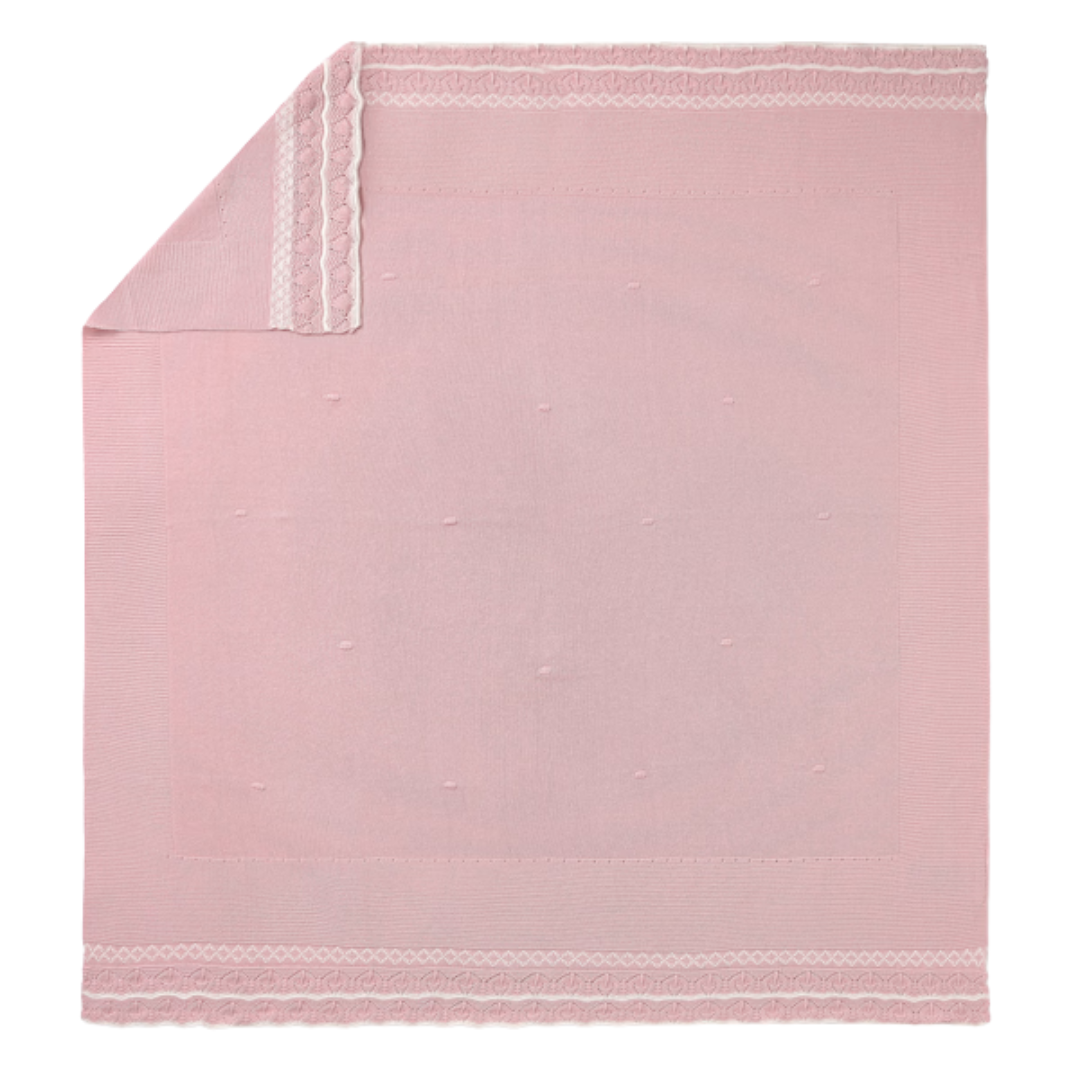 Pink Knit Baby Blanket