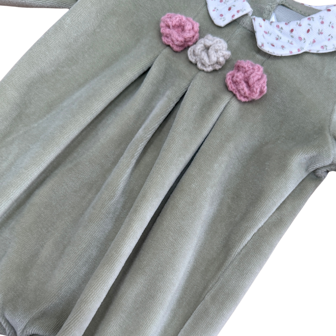 Sage Garden Velvet Footie