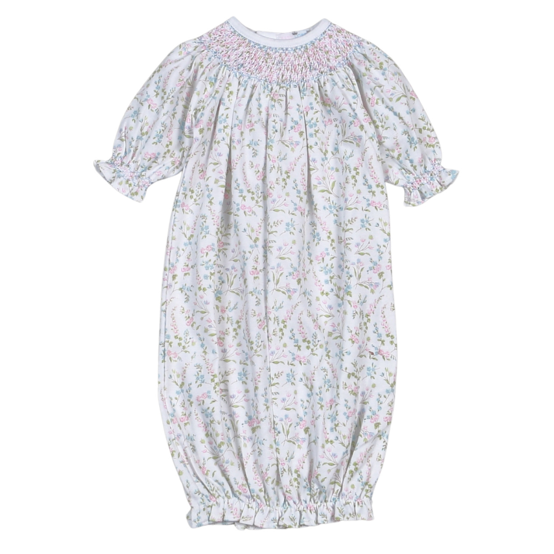 Vivian Floral Hand Smocked Bishop Gown