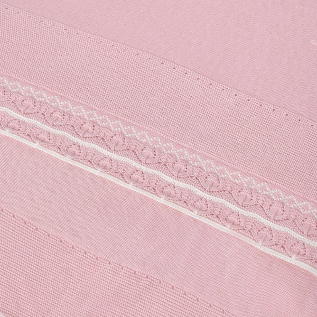 Pink Knit Baby Blanket