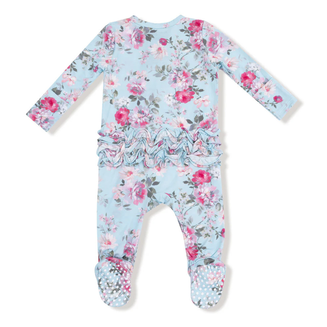 Charlotte Floral Ruffle Footie