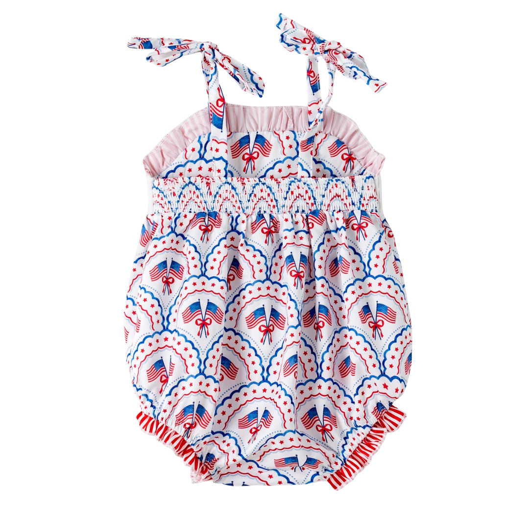 Star Spangled Smocked Bubble