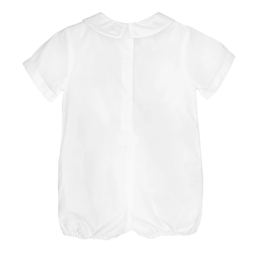 Petit Ami Romper with Side Tabs & Pintucks