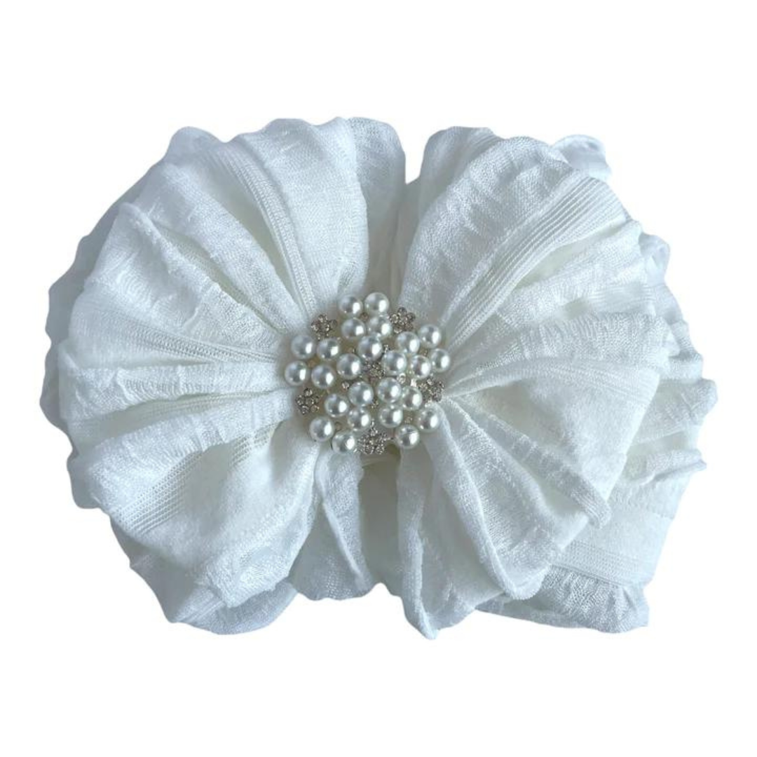 Rockin Royalty Pearl Ruffled Headbands