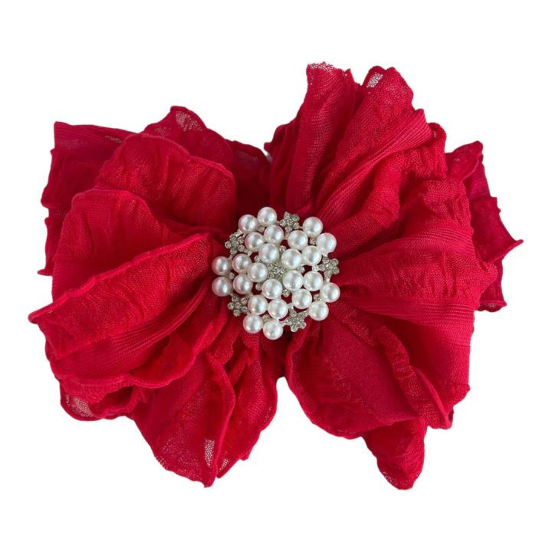 Rockin Royalty Pearl Ruffled Headbands