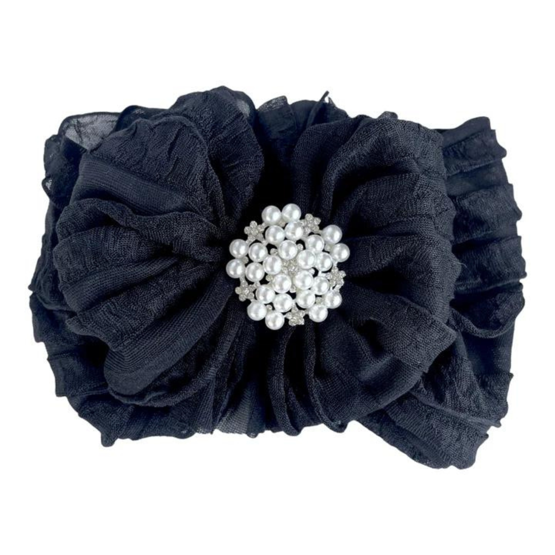 Rockin Royalty Pearl Ruffled Headbands