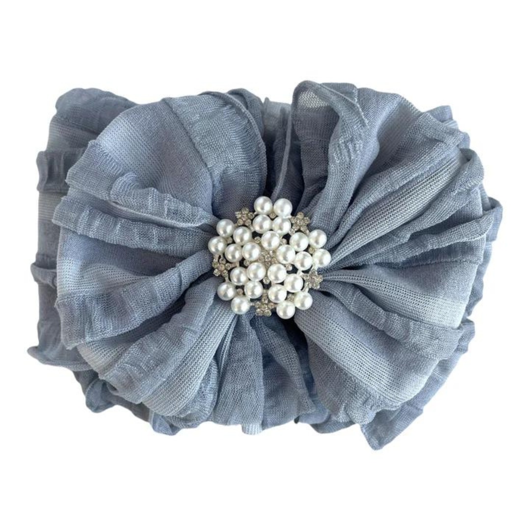 Rockin Royalty Pearl Ruffled Headbands