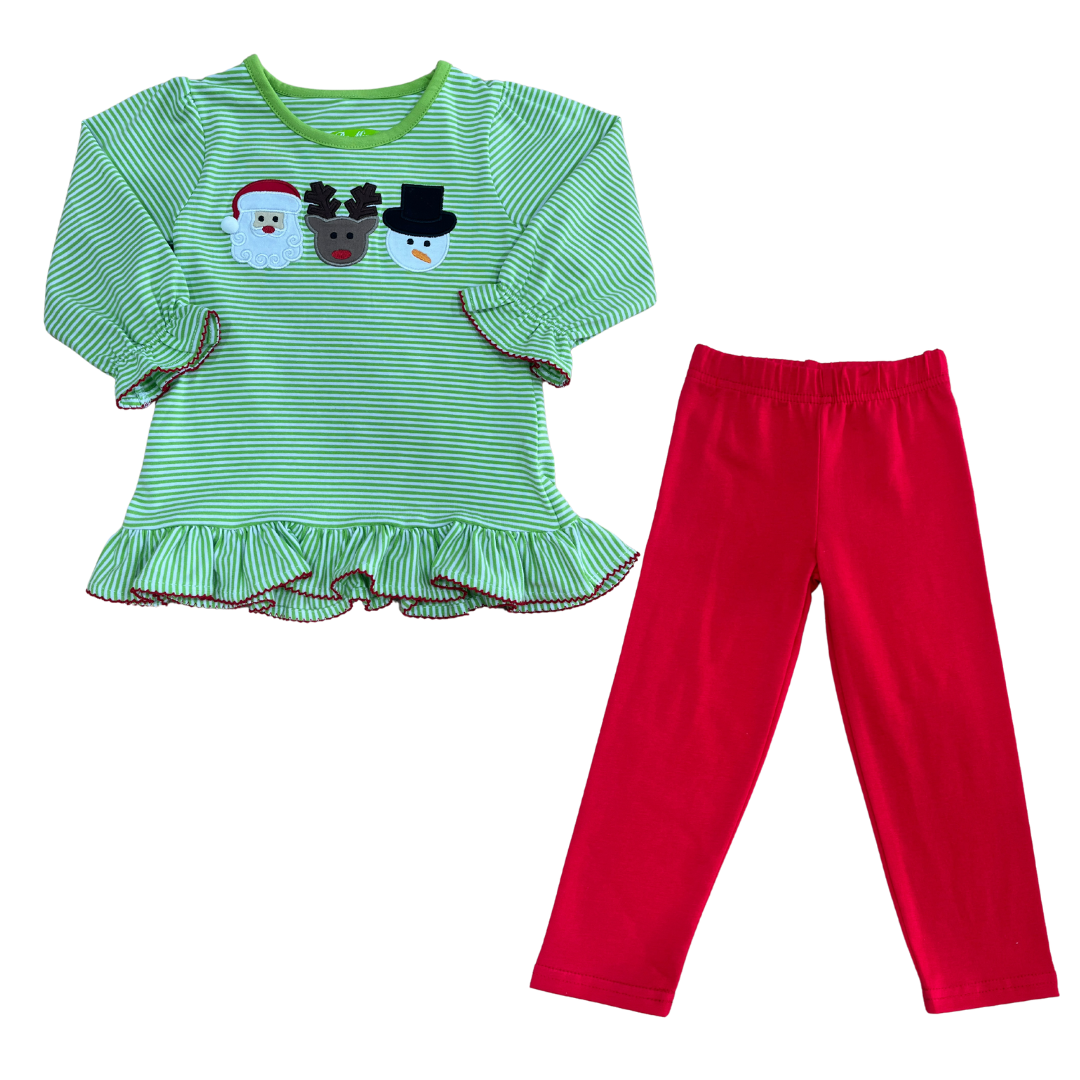 Santa & Friends Girls Pant Set
