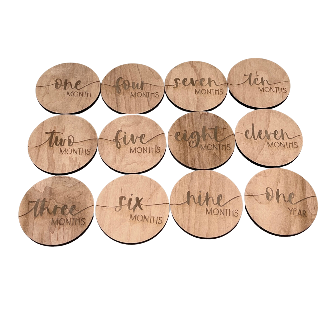 Wooden Monthly Milestone