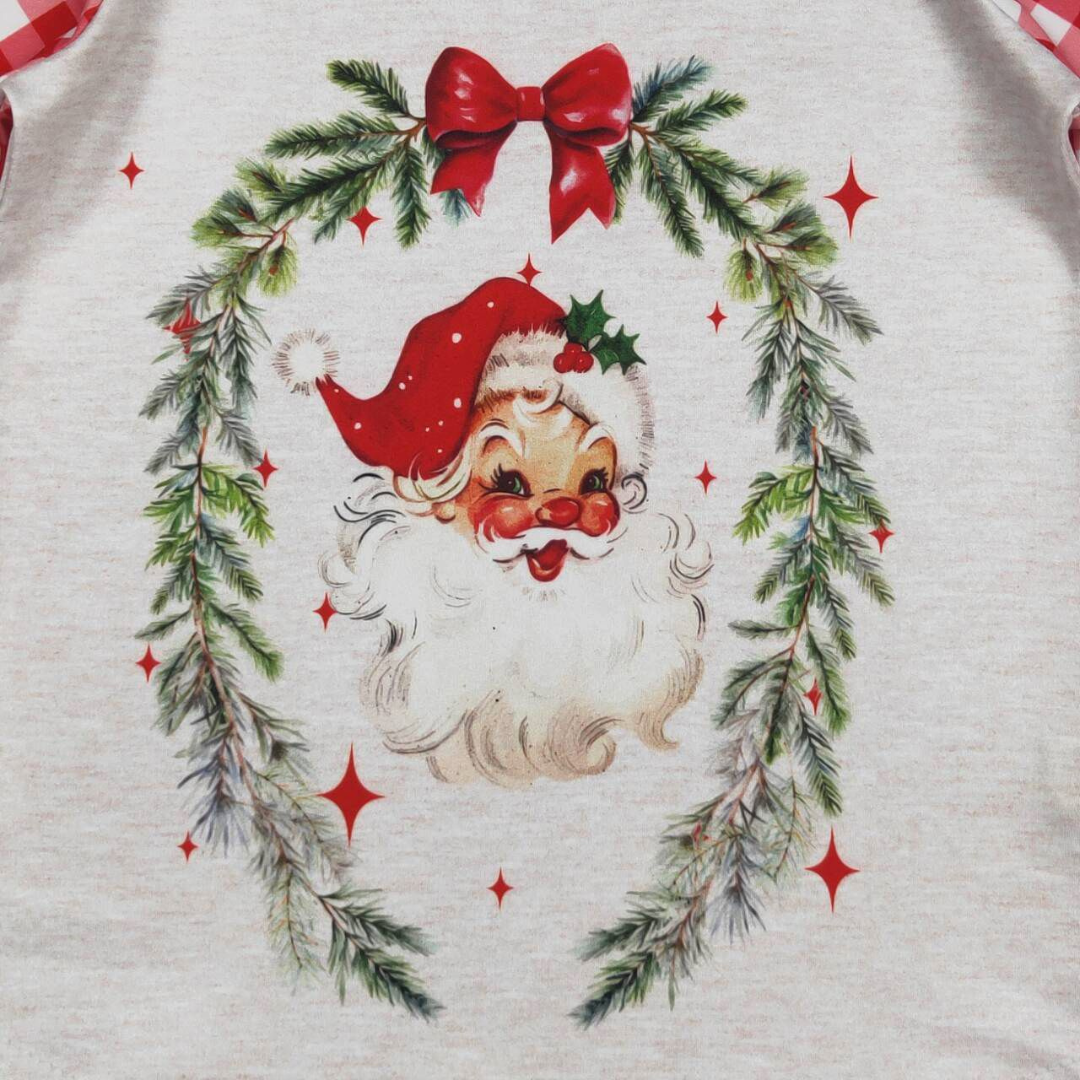 Plaid Santa Raglan