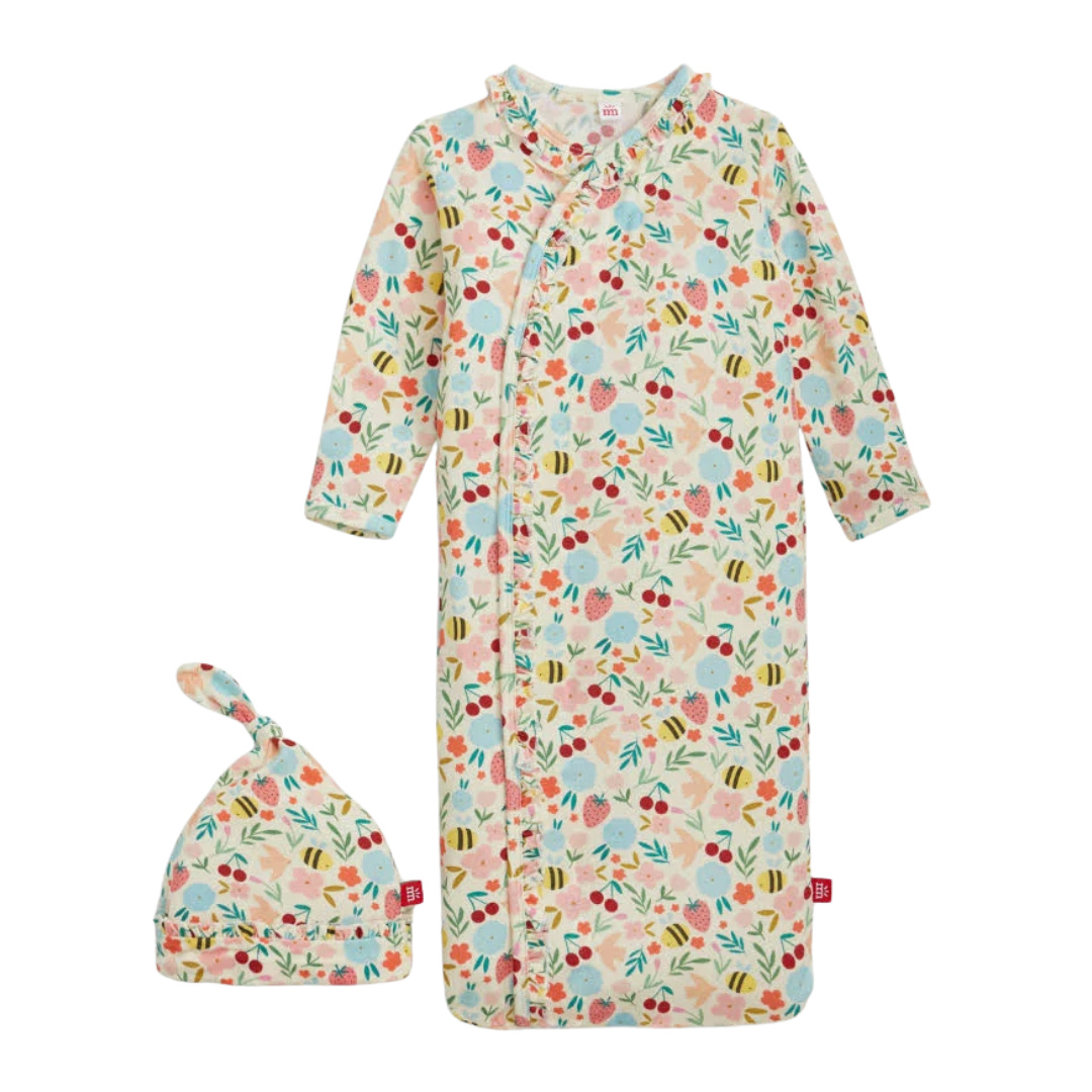 Honey Blossom Ruffle Gown & Hat