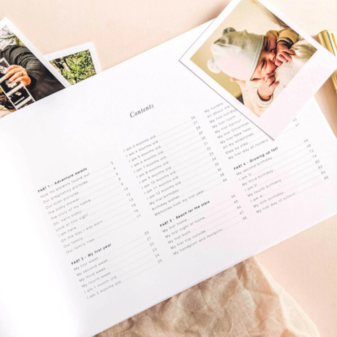 Blush & Gold Newborn Keepsake Memory Journal