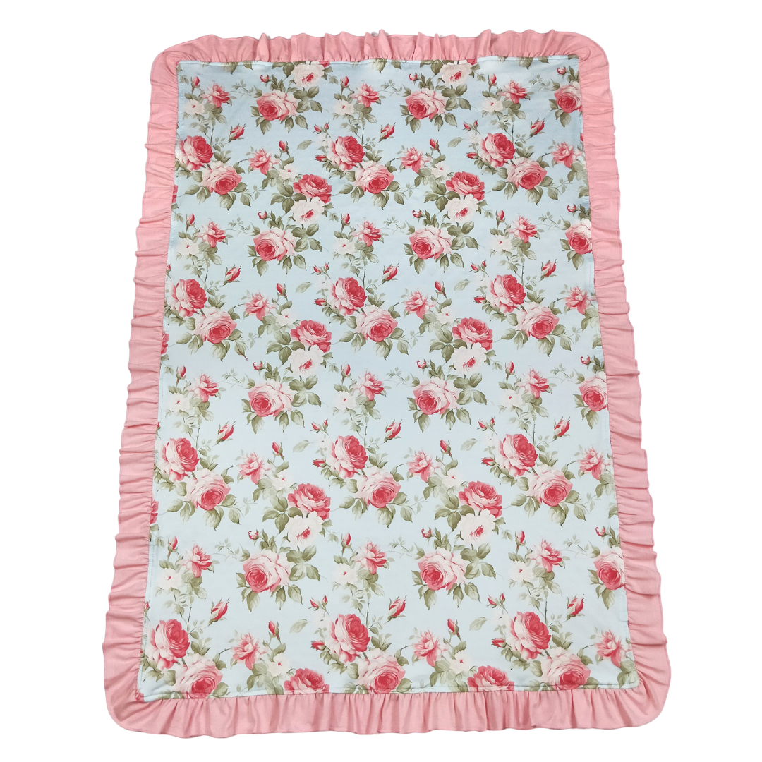 Aqua Rosy Blanket