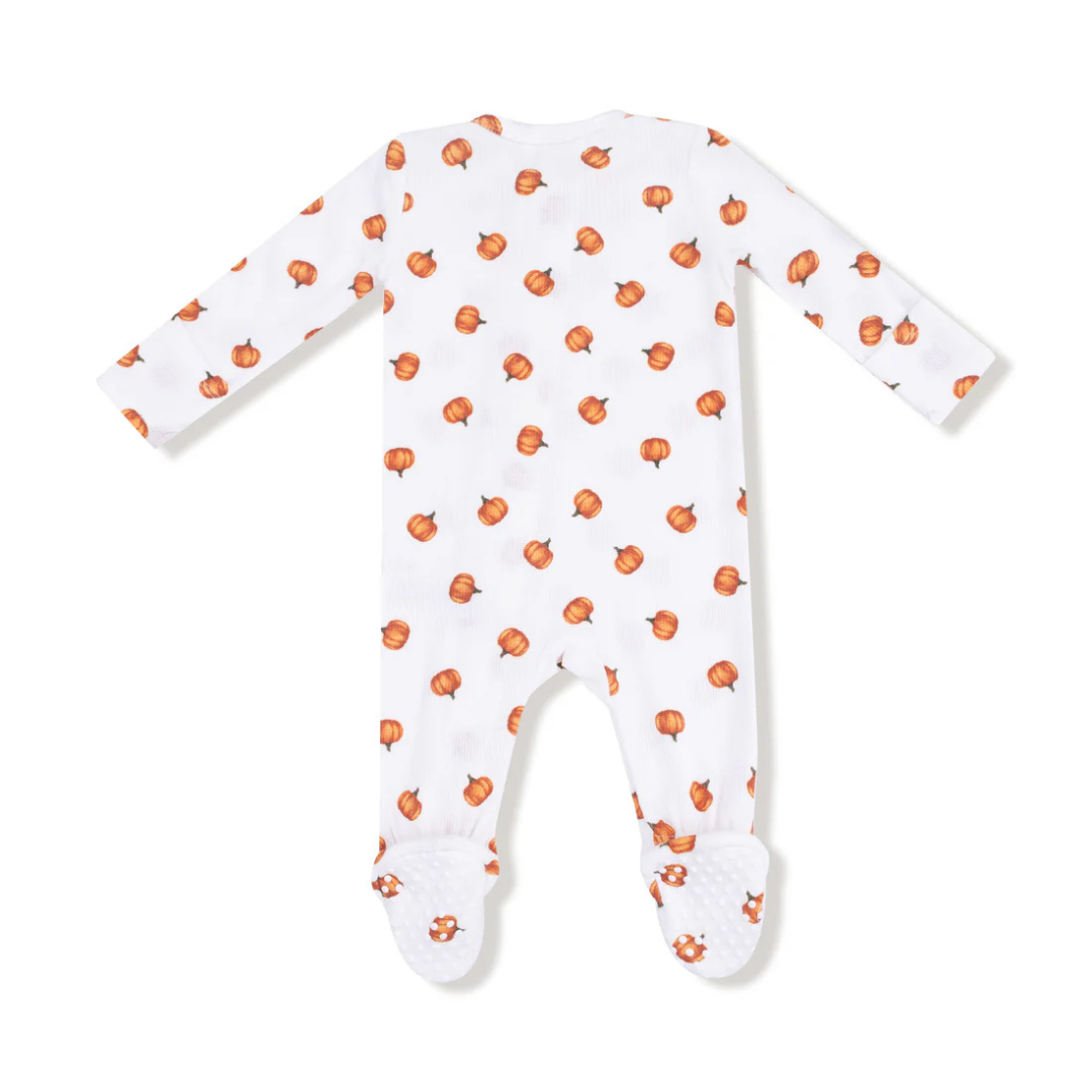 Little Pumpkins Ribbed Footie