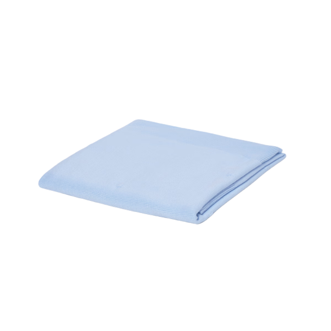 Blue Knit Baby Blanket