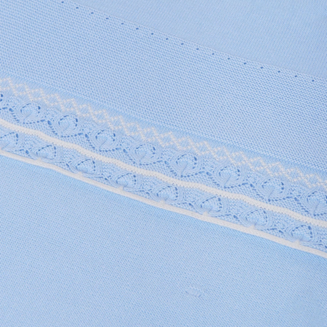 Blue Knit Baby Blanket