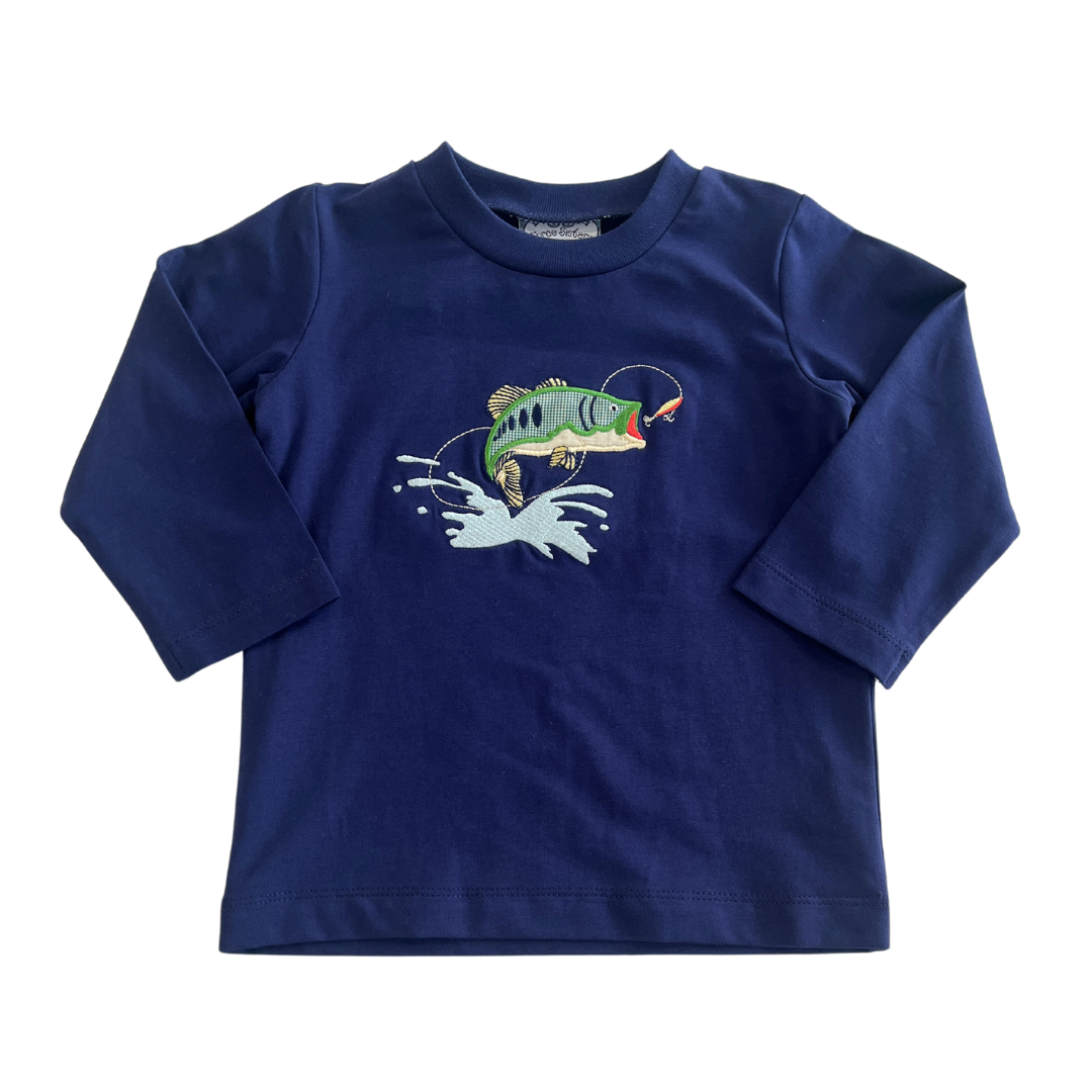 Bass Fish Applique Pant Set