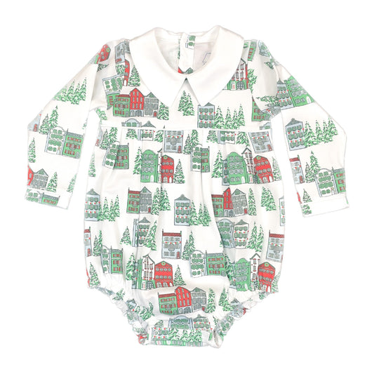 Christmas Houses Pleated Bubble