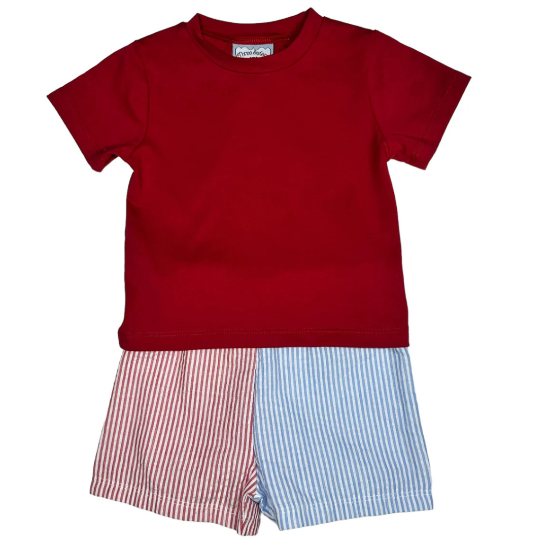 Colorblock Boys Short Set