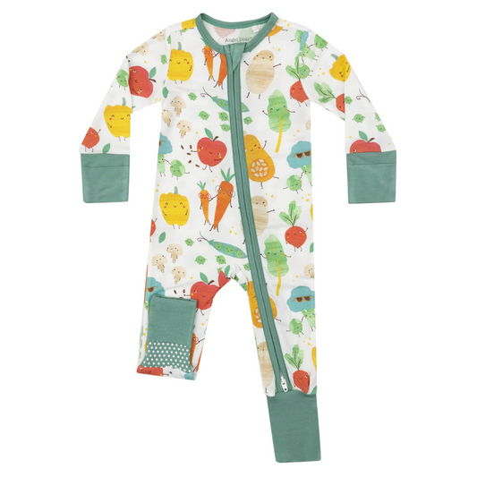 Fall Veggies Zipper Romper